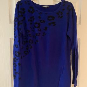 Cable & Gauge leopard sweater